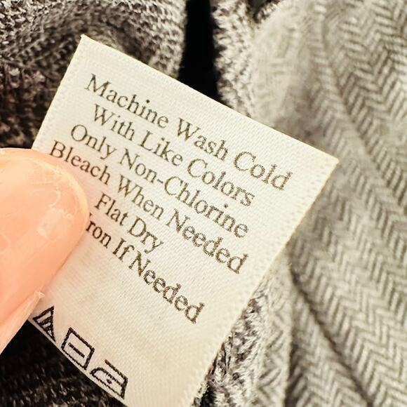 Coldwater Creek Womens Pants Menswear Ponte Trouser Knit Herringbone Grey W18 - Picture 9 of 12